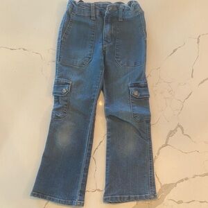 Jessica Simpson Girls Blue Denim Cargo Jeans sz 6